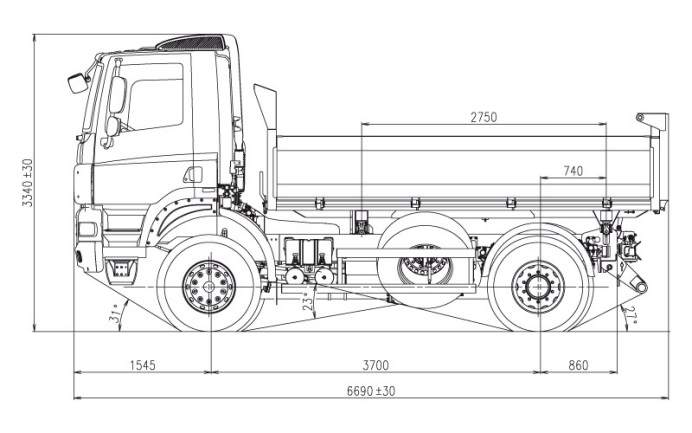 BharatBenz Tipper Truck Design